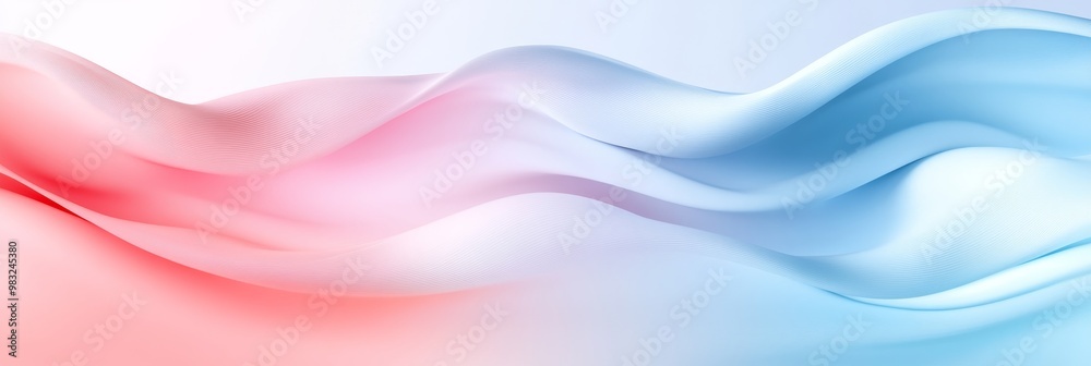 Abstract Background, a 3D Scene of Intertwining Organic Forms in Delicate Pastel Colors