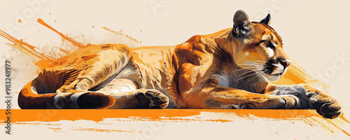 puma. vector simple illustration