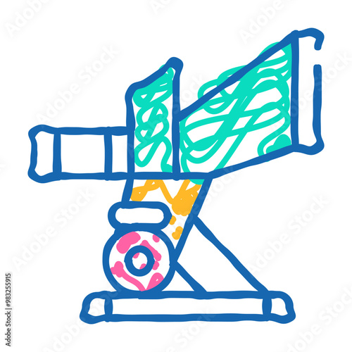 wood crusher doodle icon sketch vector. wood crusher sign. isolated symbol illustration