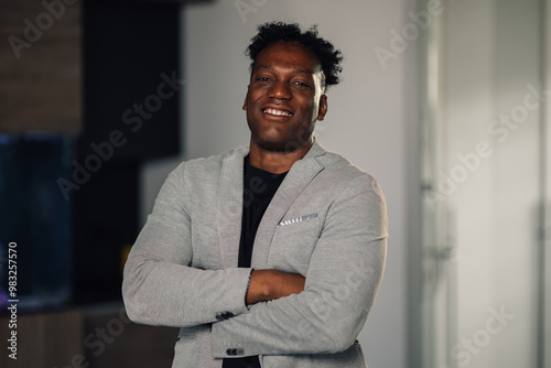 Free Download Close up of diverse confident businessman with arms crossed at office. - GFXLoad