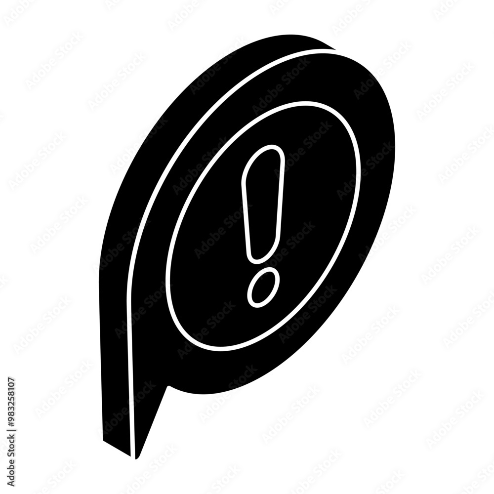 A beautiful design icon of chat warning A beautiful design icon of chat warning