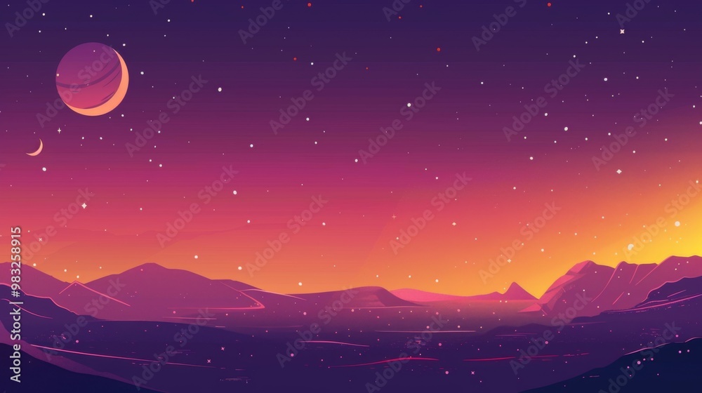 starry vector space background - cute flat style template with stars in outer space starry vector space background - cute flat style template with stars in outer space