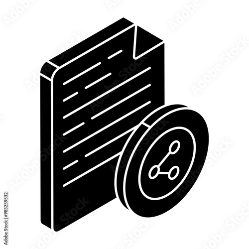 Modern design icon of share file