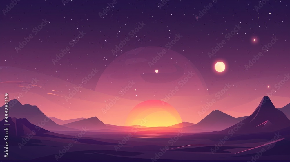 starry vector space background - cute flat style template with stars in outer space starry vector space background - cute flat style template with stars in outer space