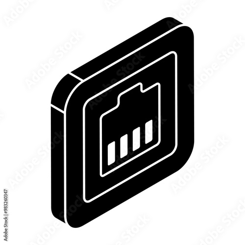 Perfect design icon of ethernet port 