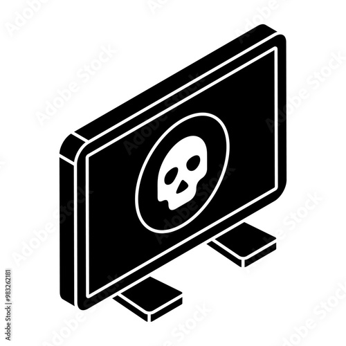 A trendy design icon of system hacking