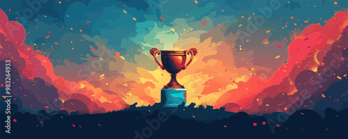 trophy vector simple illustration