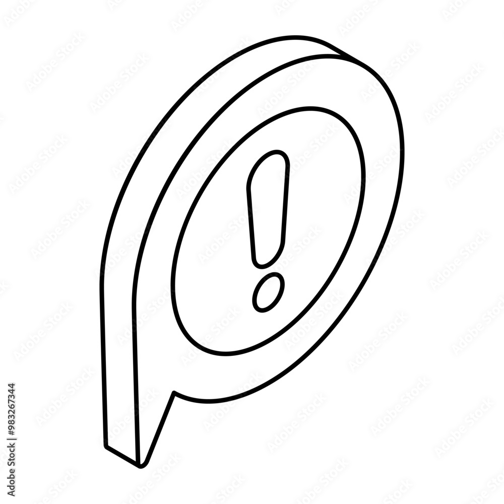 A beautiful design icon of chat warning A beautiful design icon of chat warning