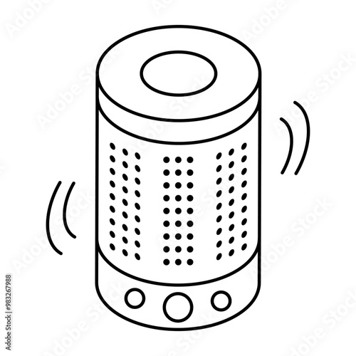 Perfect design icon of smart speaker 