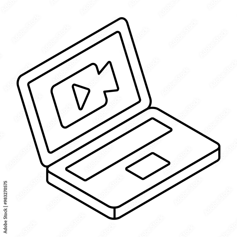 A trendy design icon of video call A trendy design icon of video call