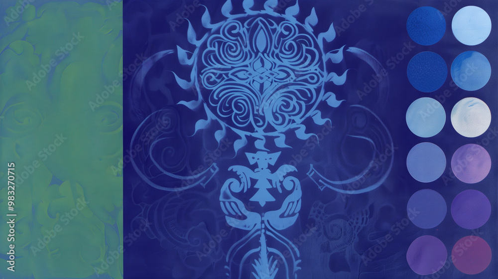 background with spiritual ornament shamanic
