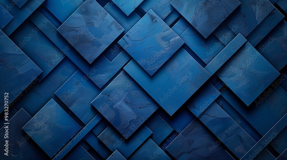 Obraz premium Abstract Blue Geometric Pattern