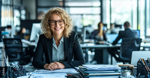 Sozialversicherungsfachangestellte in einem modernen Büro photo