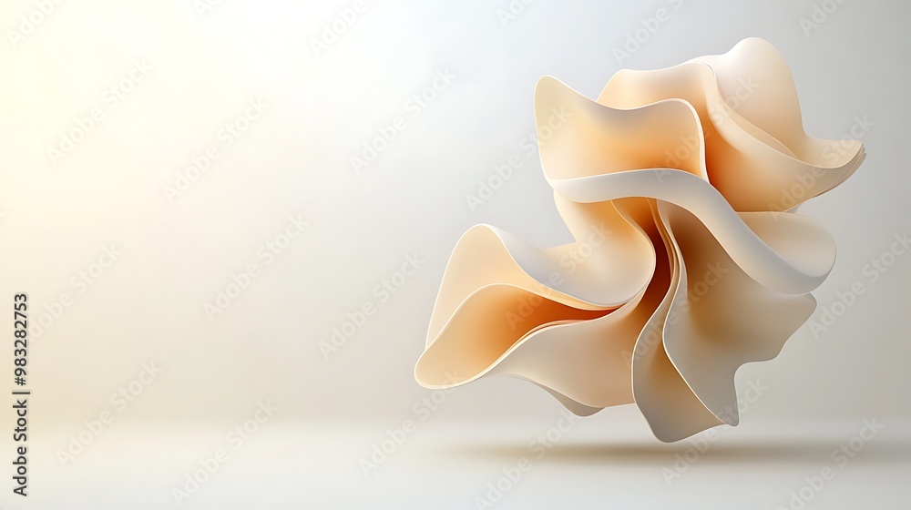 A soft, abstract shape with flowing curves and pale colors, creating a sense of elegance and tranquility against a blurred background. A soft, abstract shape with flowing curves and pale colors, creating a sense of elegance and tranquility against a blurred background.