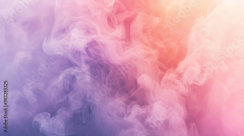 A swirling cloud of soft pink and lavender smoke, delicately merging and creating an ethereal, dreamlike abstract background with smooth transitions and subtle gradients.