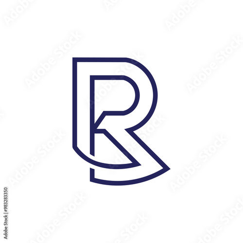 Letter R design idea with modern concept for business