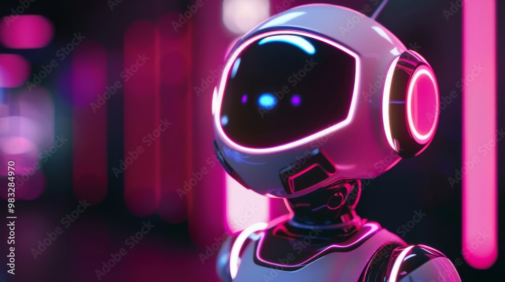 Gaming joystick 3d cute character On neon background Gaming joystick 3d cute character On neon background