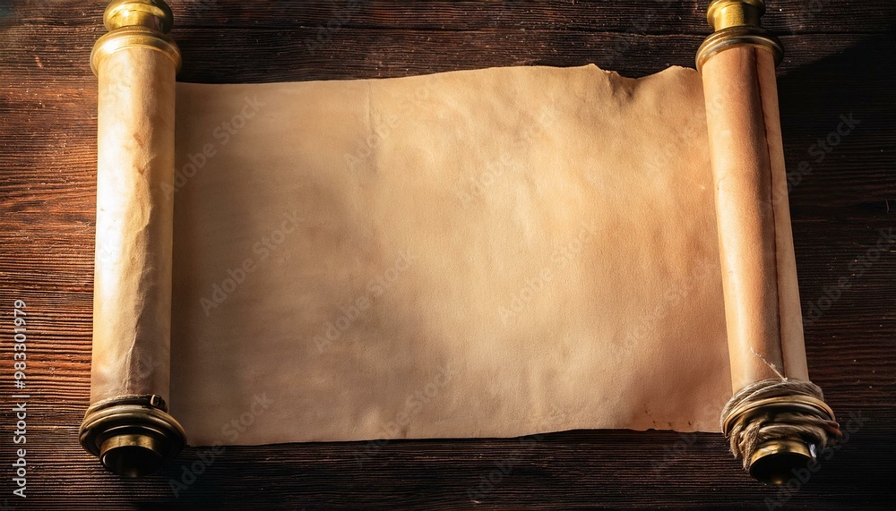 old paper scroll with blank space for text