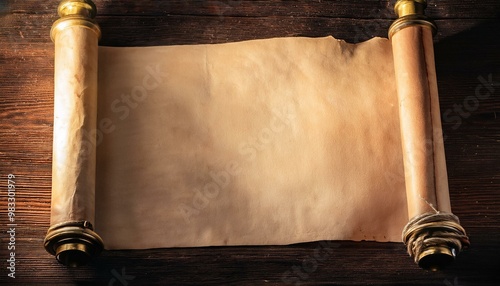 Obraz na płótnie old paper scroll with blank space for text w salonie