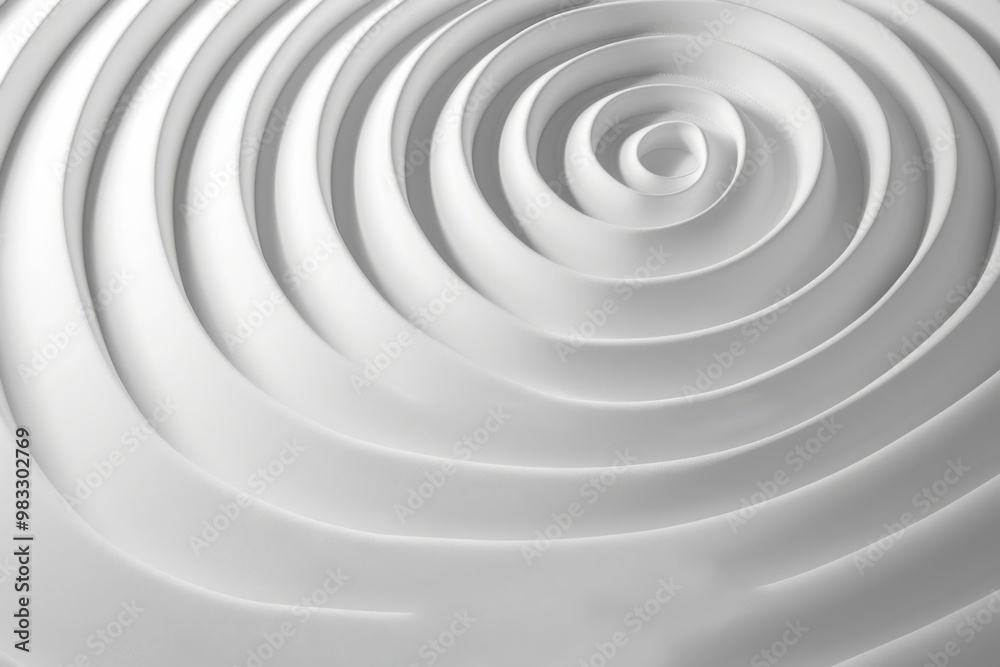 Obraz premium Serene composition of intertwining spirals in subtle monochrome hues