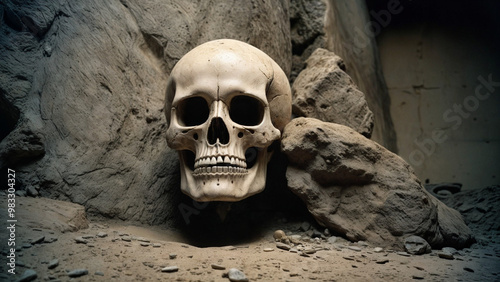 Image of a portrayed skull