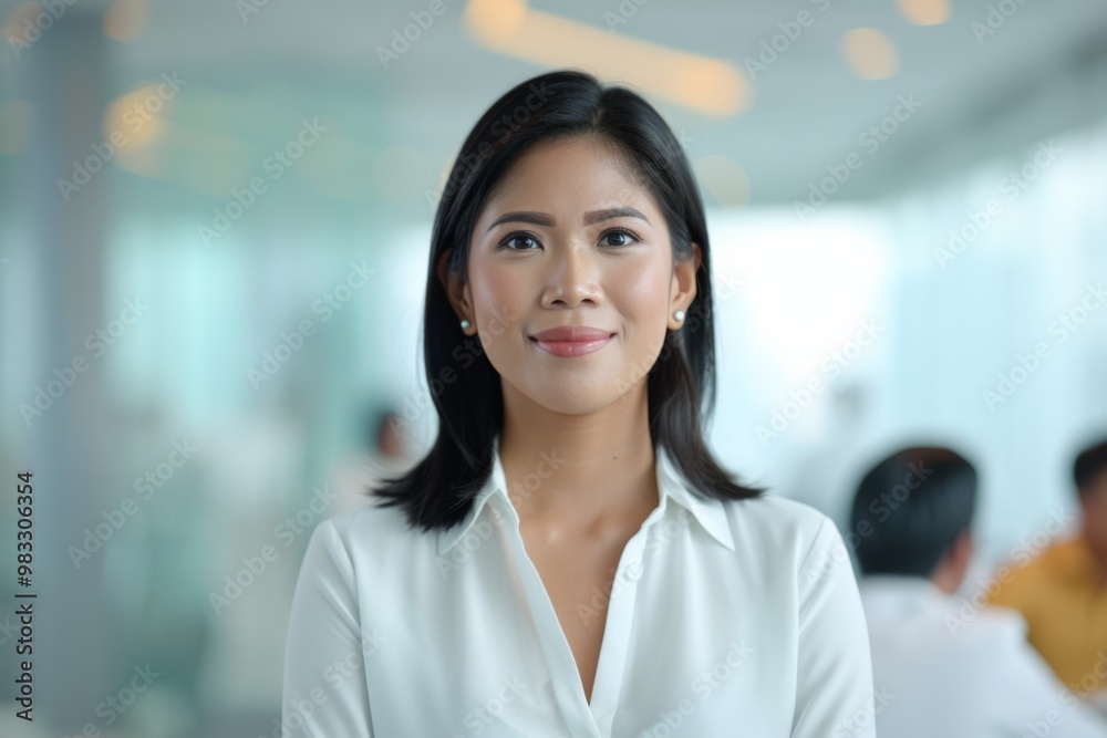 Professional Asian Businesswoman in Modern Office Space Professional Asian Businesswoman in Modern Office Space