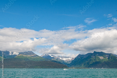 lake and mountains