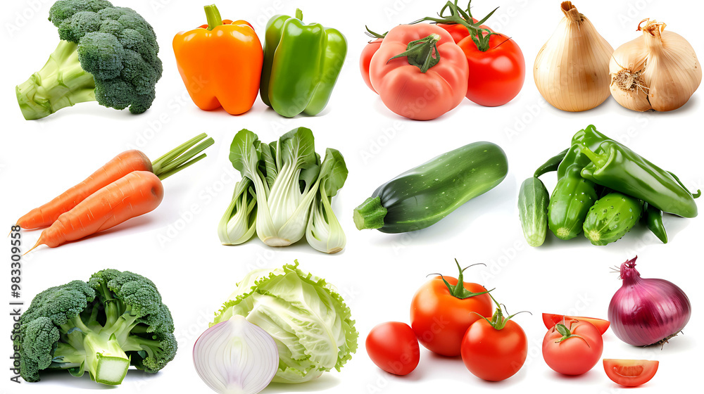 A collection of fresh vegetables. A collection of fresh vegetables.