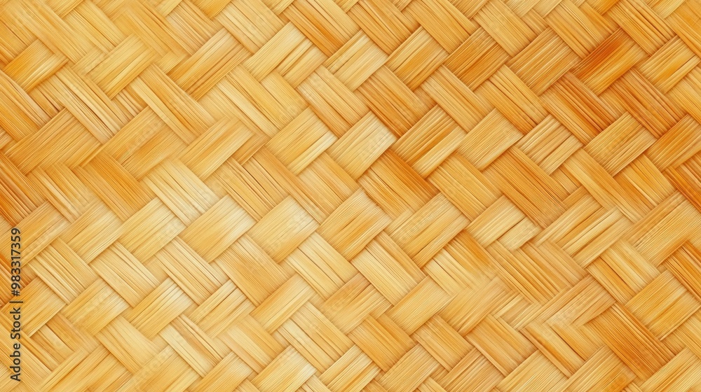 The close-up view reveals the intricate braided design of bamboo, highlighting its natural texture and beauty, ideal for decorative purposes or creative projects SEAMLESS PATTERN The close-up view reveals the intricate braided design of bamboo, highlighting its natural texture and beauty, ideal for decorative purposes or creative projects SEAMLESS PATTERN