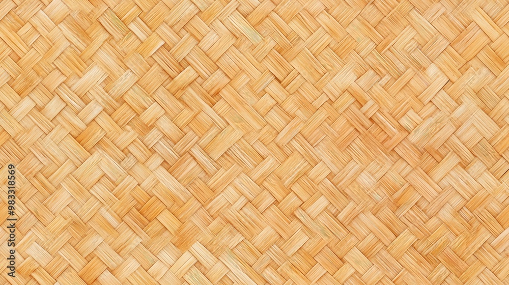 The close-up view reveals the intricate braided design of bamboo, highlighting its natural texture and beauty, ideal for decorative purposes or creative projects SEAMLESS PATTERN The close-up view reveals the intricate braided design of bamboo, highlighting its natural texture and beauty, ideal for decorative purposes or creative projects SEAMLESS PATTERN