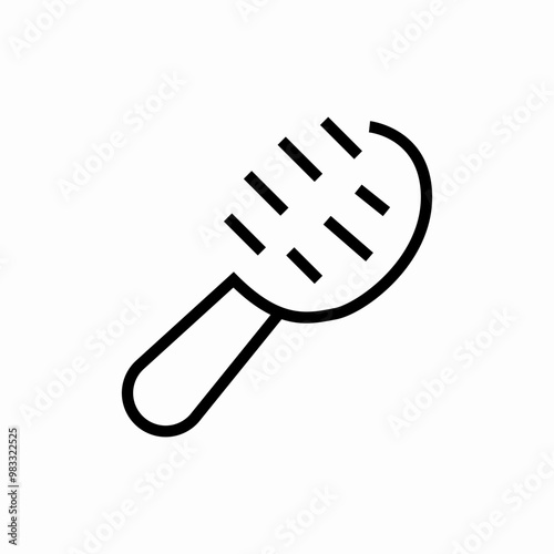 beush comb icon sign vector