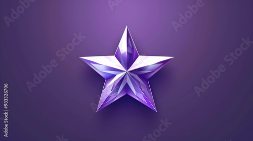 A purple crystal star on a purple background.