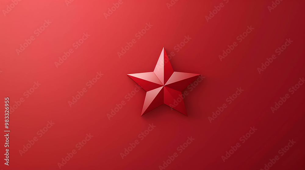 Red star on a red background. Red star on a red background.