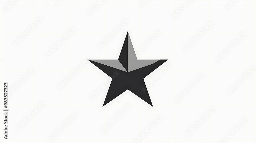 A black, 5-pointed star on a white background. A black, 5-pointed star on a white background.