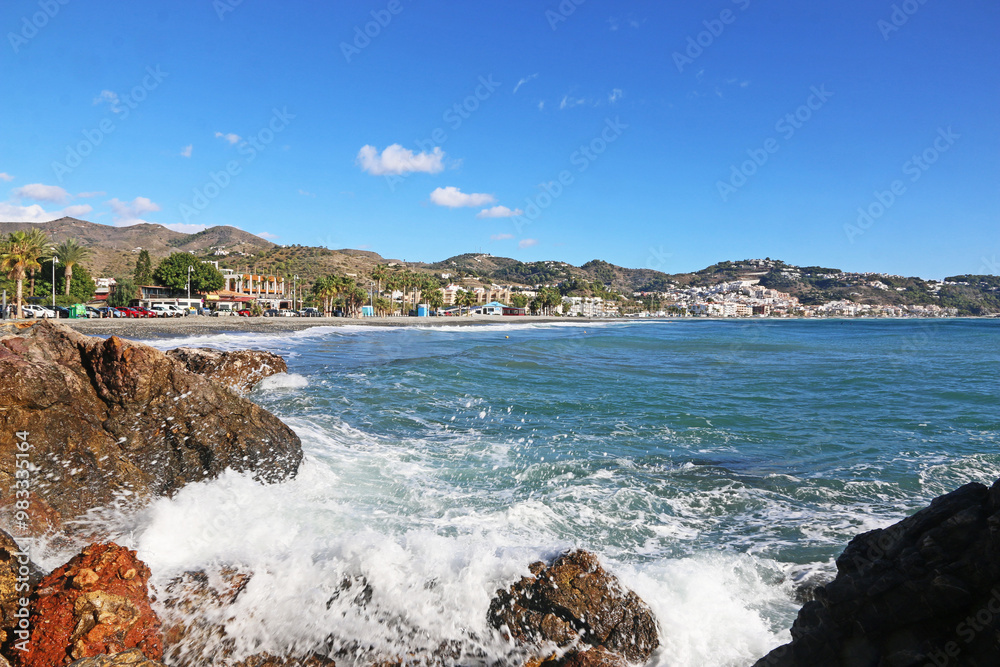 Obraz premium La Herradura beach in Andalucia, Spain