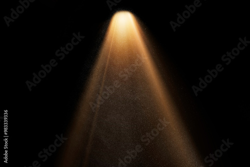 spotlight on stage or gods rays isolated on black background	