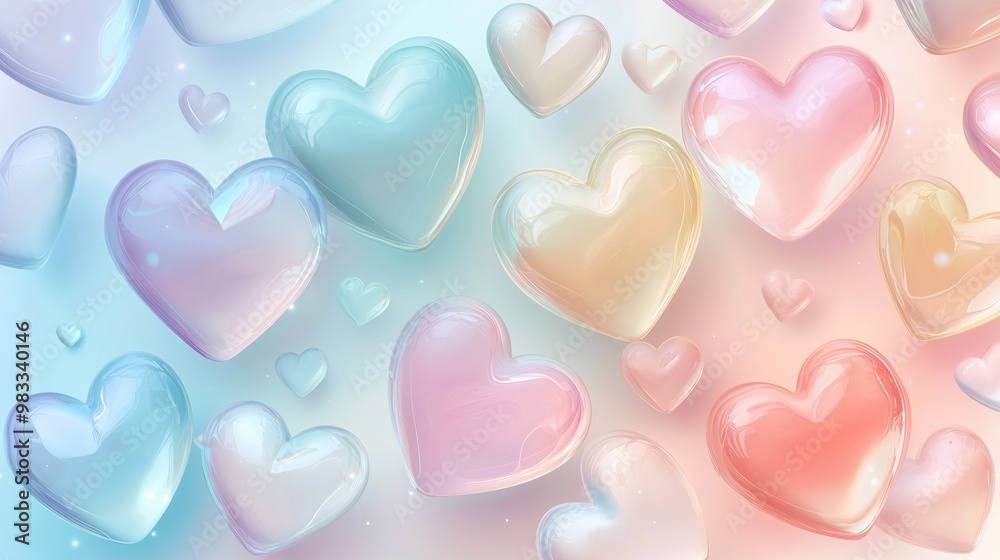 Abstract pastel background with hearts - concept mother's day valentine's day birthday - spring colors. Abstract pastel background with hearts - concept mother's day valentine's day birthday - spring colors.