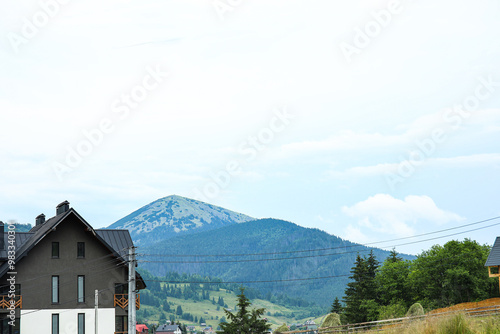 View of village in Carpathi...