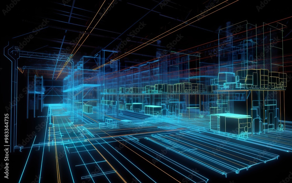 It appears to be an image of a building that is computer generated It appears to be an image of a building that is computer generated