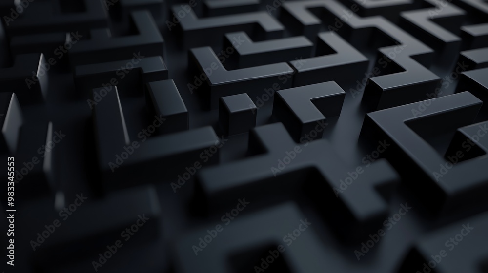 Abstract black maze pattern background. Abstract black maze pattern background.