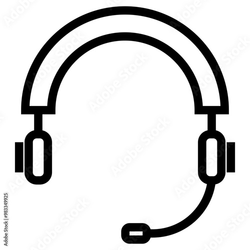 Headset Line Icon