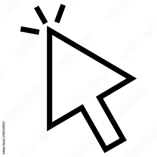 Cursor Click Line Icon