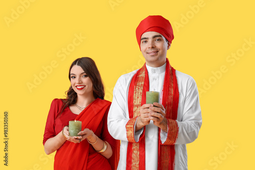 Beautiful Indian couple wit...