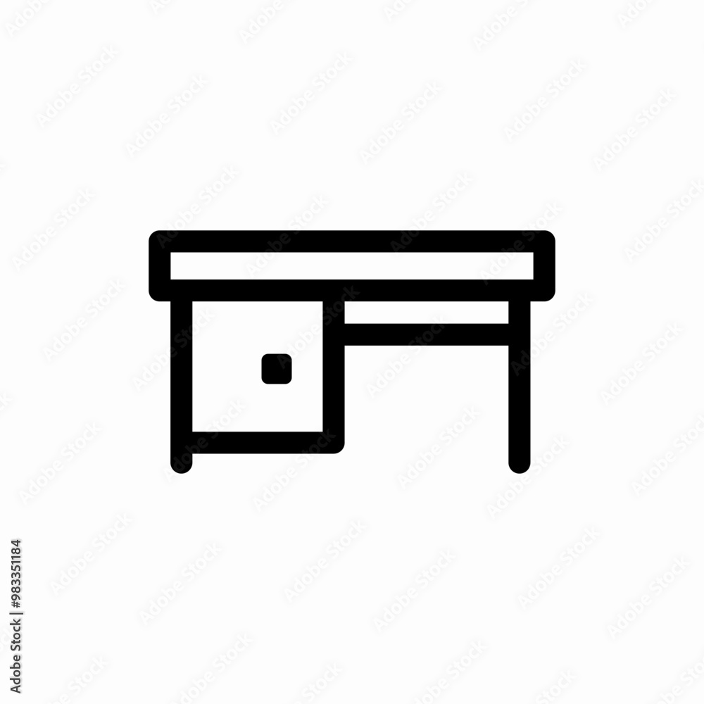desktop table icon sign vector desktop table icon sign vector