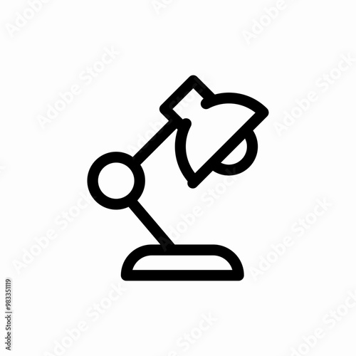 desk lamp icon sign vector