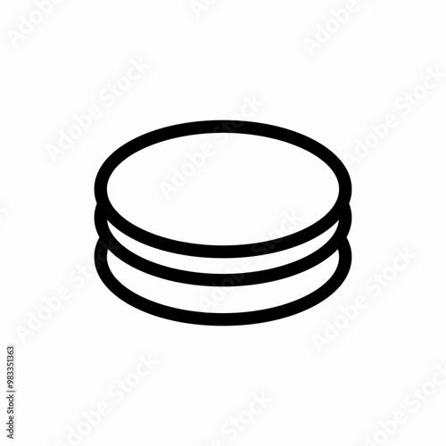 macarons pastry icon sign vector