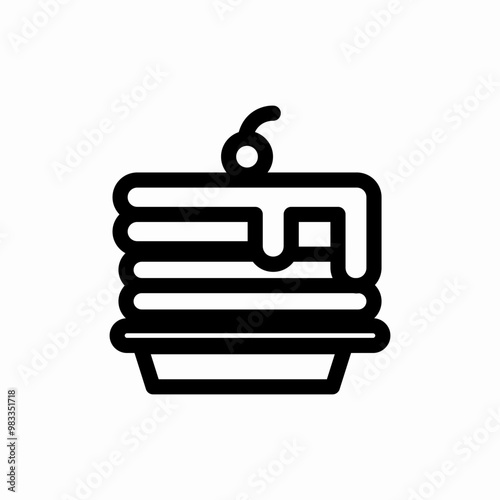 pancake breakfast icon sign vector