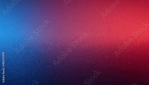 Abstract grain textured design with a smooth red and blue gradient transition background