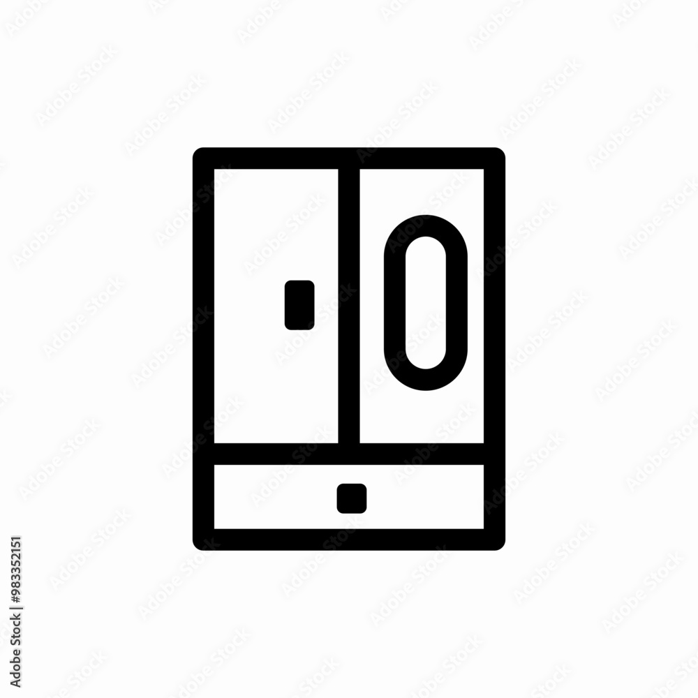 wardrobe closet icon sign vector wardrobe closet icon sign vector
