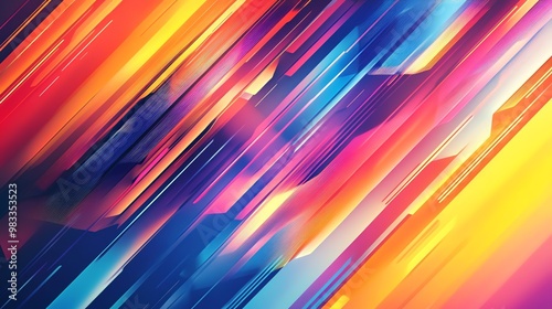 Abstract background with diagonal stripes in bright colors.